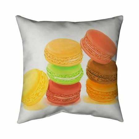 BEGIN HOME DECOR 20 x 20 in. Delicious Macaroons-Double Sided Print Indoor Pillow 5541-2020-GA65